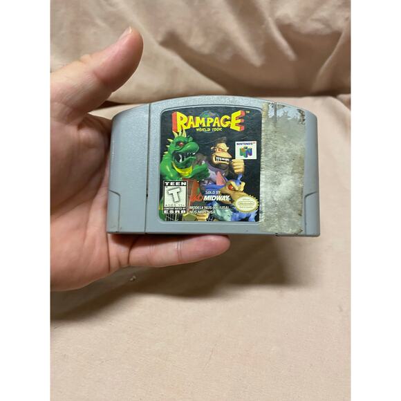 Rampage World Tour (Nintendo 64, 1997) N64 Cartridge Only Authentic Tested